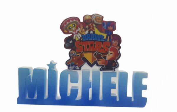 CAKE TOPPER IN POLISTIROLO  BRAWL STARS PERSONALIZZABILE - immagine 2