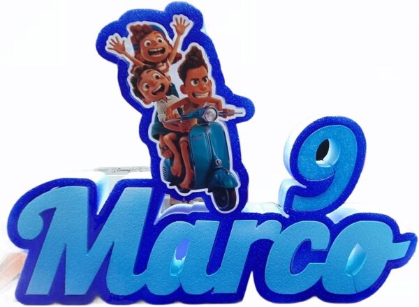 SAGOMA IN POLISTIROLO LUCA CON NOME E NUMERO PERSONALIZZATO