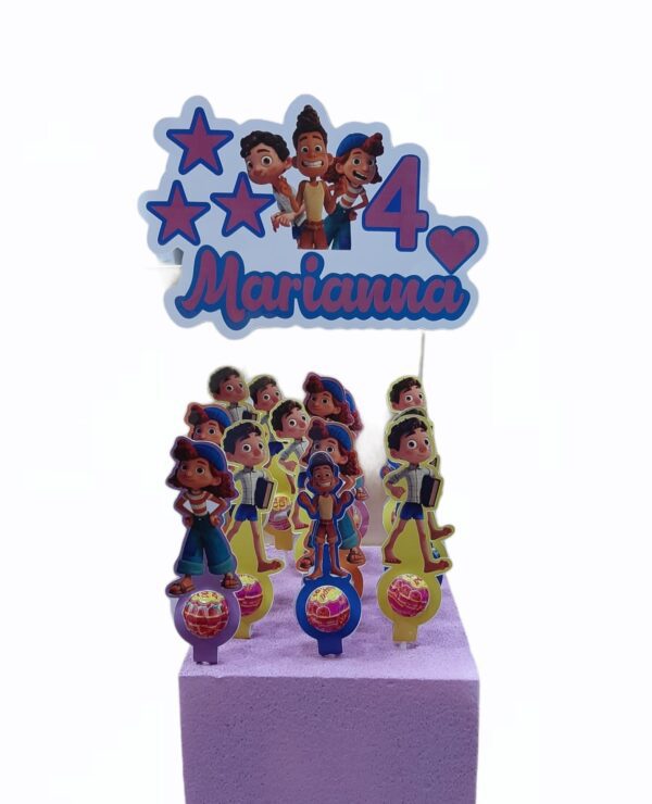 20 CHUPA CHUPS CON  BASE E TOPPER PERSONALIZZATO LUCA DISNEY - immagine 2