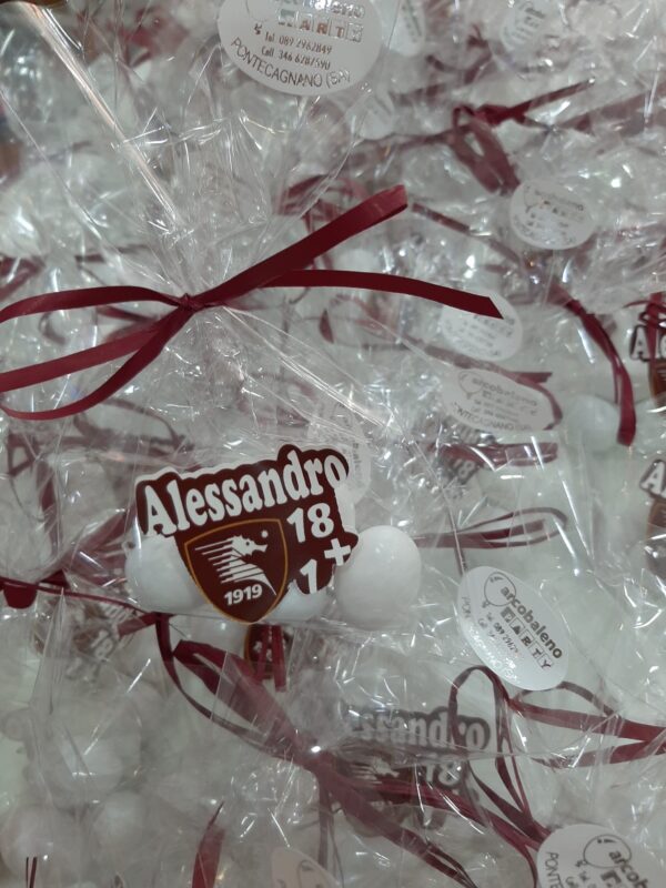 KIT FESTA SALERNITANA CON 30  SACCHETTI PERSONALIZZATI ,BOX,E SAGOMA IN POLISTIROLO - immagine 2