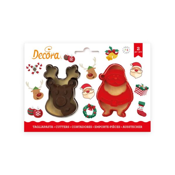 Set 2 Tagliapasta Babbo Natale e Renna - immagine 2
