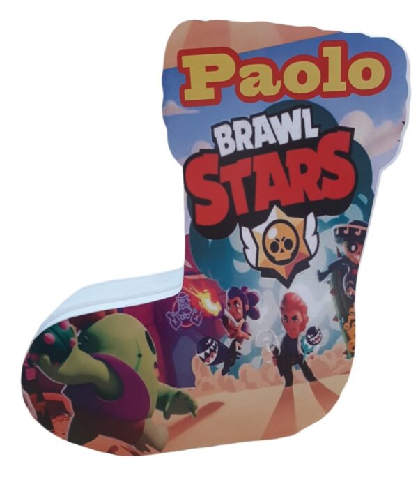 CALZA IN POLISTIROLO  BRAWL STARS  CON NOME PERSONALIZZATO