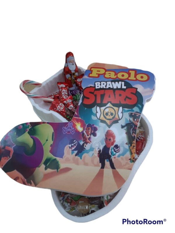 CALZA IN POLISTIROLO  BRAWL STARS  CON NOME PERSONALIZZATO - immagine 3