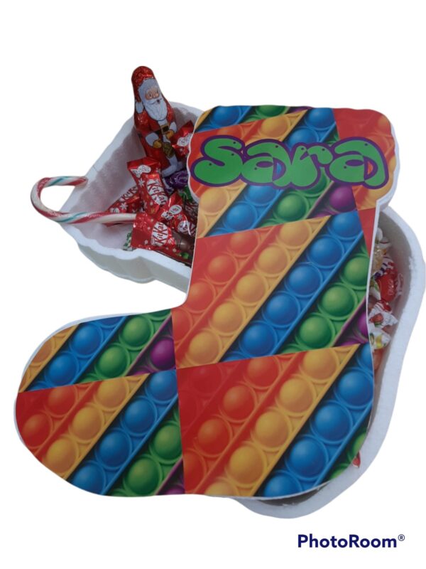 CALZA IN POLISTIROLO POP IT  CON NOME PERSONALIZZATO - immagine 3