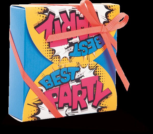10 SCATOLE PER CONFETTI/ CARAMELLE   POP ART BEST PARTY cm 5