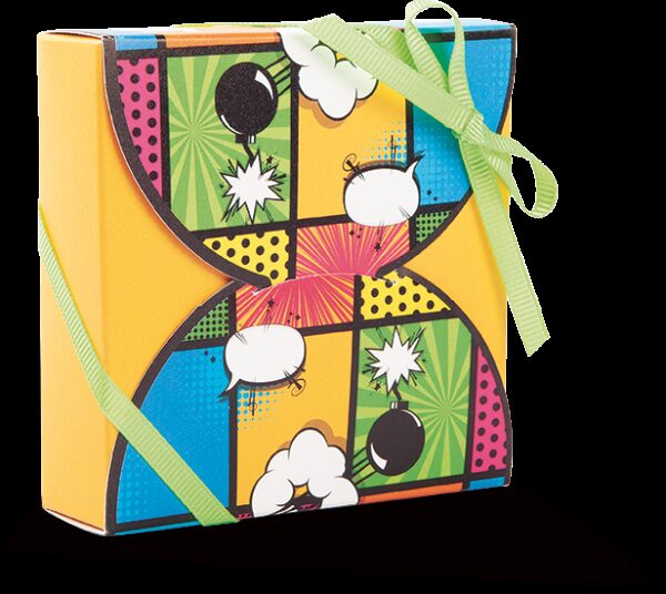 10 SCATOLE PER CONFETTI/ CARAMELLE   POP ART STAMPA  BOMBA cm 5,5