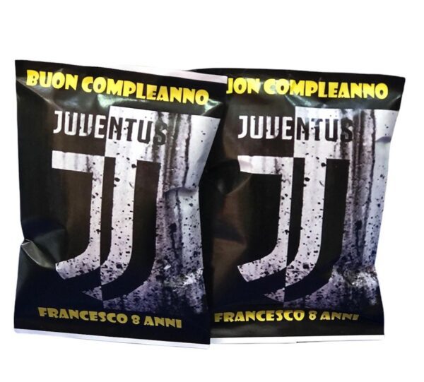 10 BUSTINE DI PATATINE JUVENTUS PERSONALIZZATE