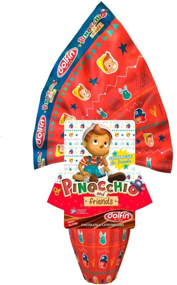 Uovo di Pasquan Dolfin cioccolato a latte Pinocchio gr 220