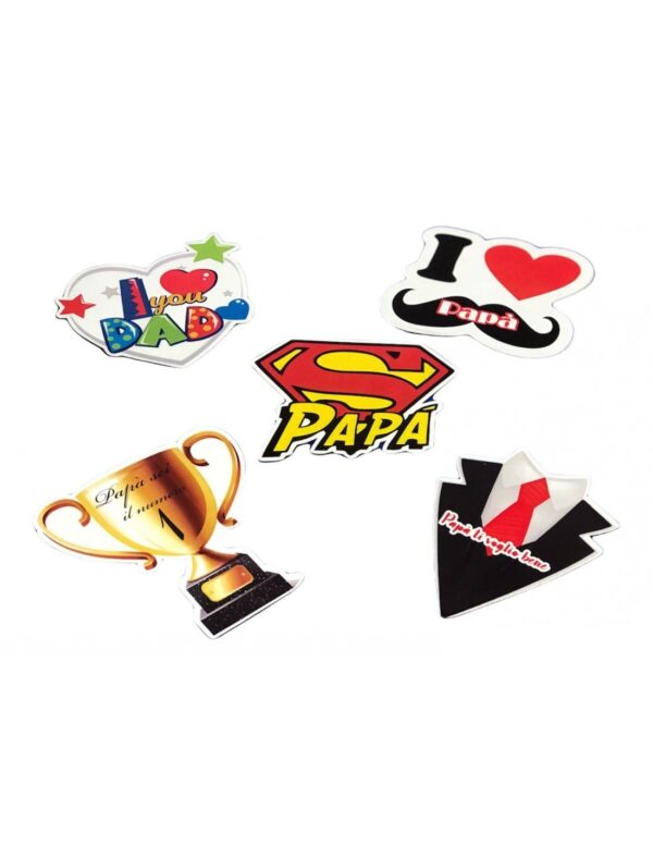 BOX FESTA DEL PAPA' CON TAVOLETTA DI CIOCCOLATO T-SHIRT PERSONALIZZATA E MAGNETE  A TEMA - immagine 3