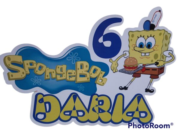 CHUPA CHUPS CON  BASE E TOPPER PERSONALIZZATO SPONGEBOB - immagine 3