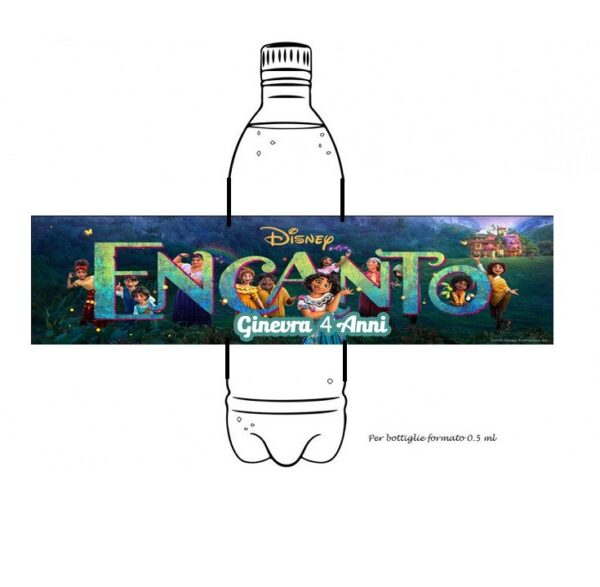 12 Etichette adesive per acqua Encanto Personalizzabili