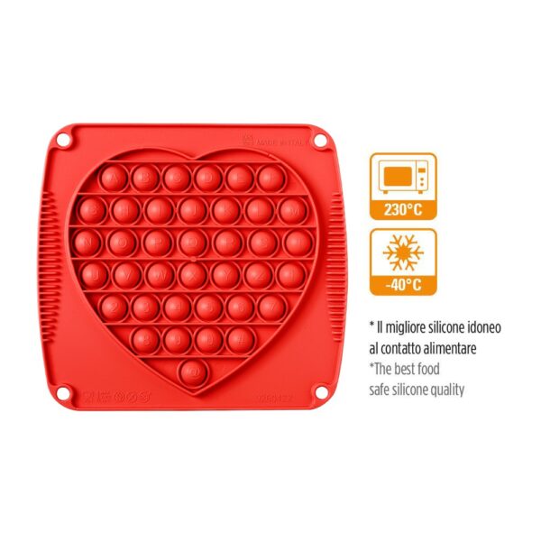 Stampo in silicone DecorPop cuore POP IT - immagine 2