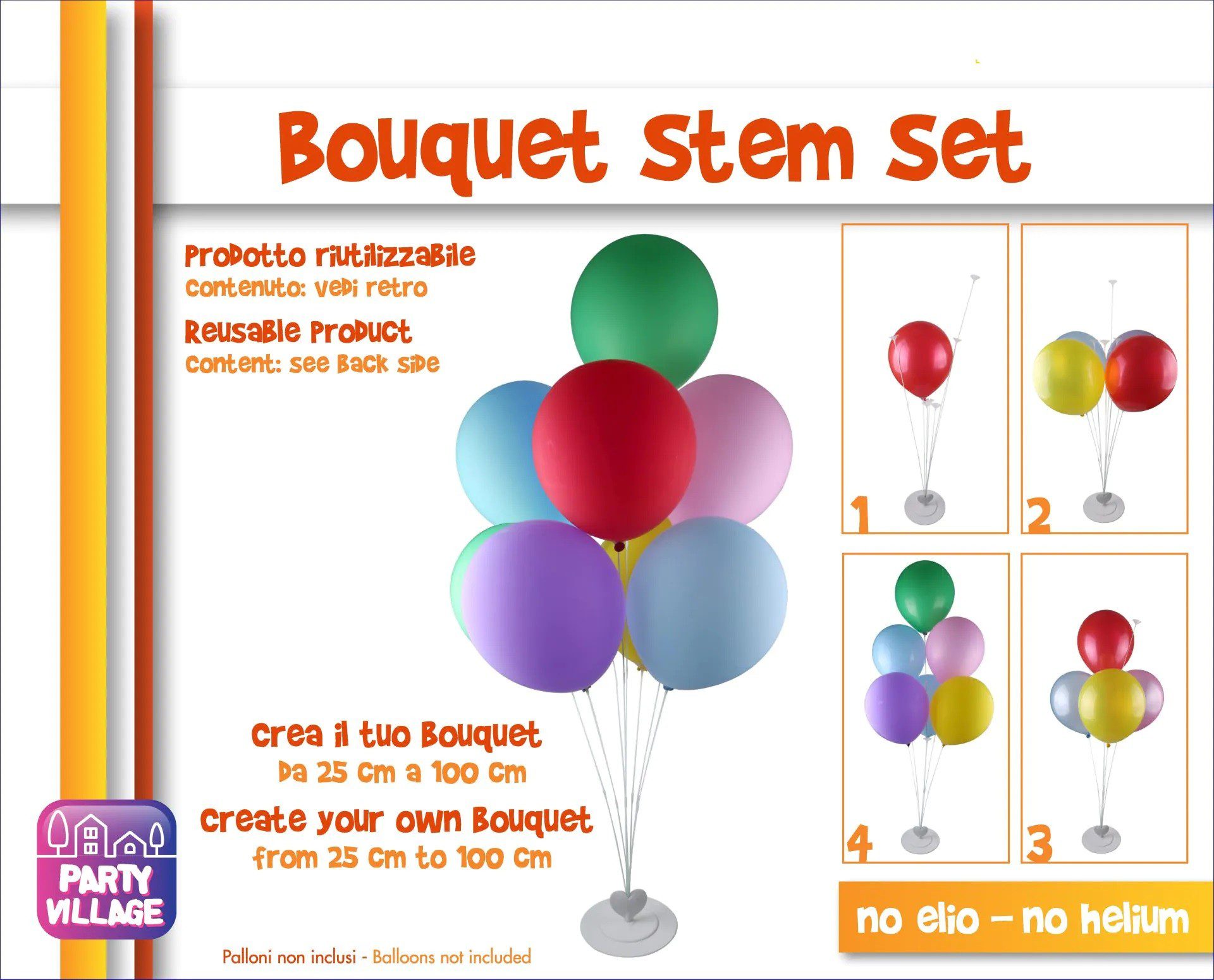 Bouquet Stem Set: componi il tuo bouquet di palloncini