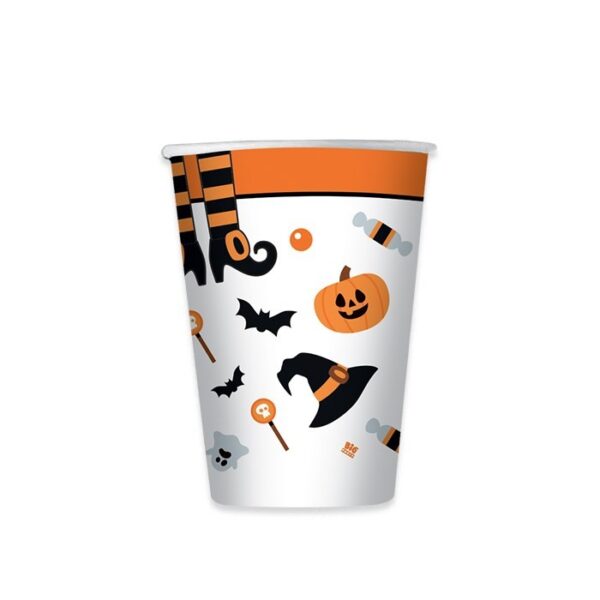 KIT 24 OSPITI TAVOLA HAPPY  HALLOWEEN 24 OSPITI CON PALLONE IN MYALE ZUCCA CON CAPPELLO - immagine 4