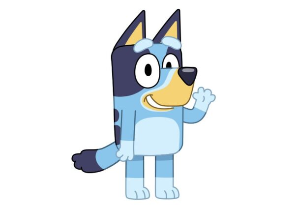 SAGOMA IN POLISTIROLO CON STAMPA FRONTALE BLUEY