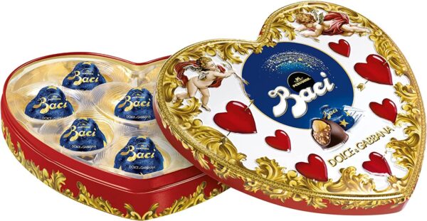 BACI  PERUGINA LATTA CUORE SAN VELENTINO FIRMATA DOLCE E GABBANA senza glutine - immagine 2