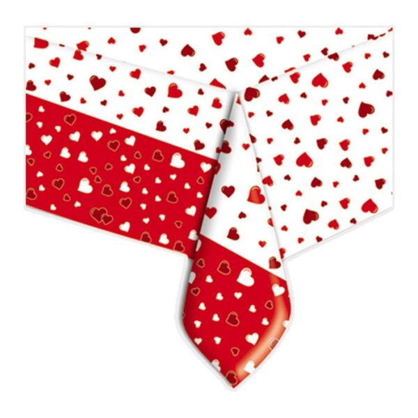 KIT 12 OSPITI COORDINATO TAVOLA LOVE SAN VALENTINO CON PORTAPOSATE SOTTOBICCHIERI E TOVAGLIA - immagine 2