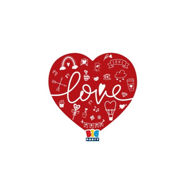 6 Sottobicchieri cm.9 Love