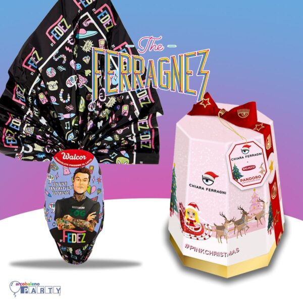 UOVO DI PASQUA FEDEZ GR. 280 CON PANDORO BALOCCO CHIARA FERRAGNI