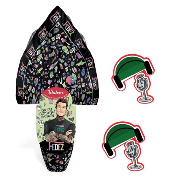 WALCOR UOVO DI PASQUA FEDEZ CON MAGNETE MUSICA GR. 280 UOVA CIOCCOLATO LATTE