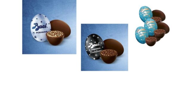 12 OVETTI  BACI PERUGINA LATTE- CLASSICO- FONDENTISSIMO