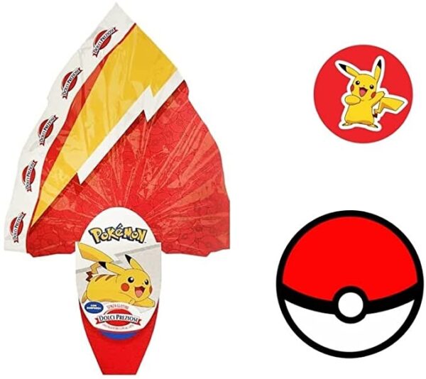 DOLCI PREZIOSI UOVO DI PASQUA POKEMON CON MAGNETE BALL O PERSONAGGIO GR. 280 UOVA CIOCCOLATO LATTE