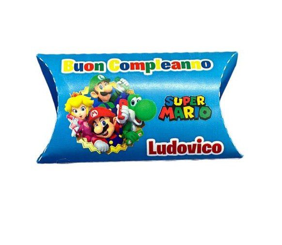 12 Scatole MARIO BROS Personalizzabili per confetti caramelle