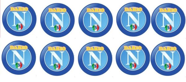 40 BOLLINI ADESIVI NAPOLI CAMPIONE PERSONALIZZABILE