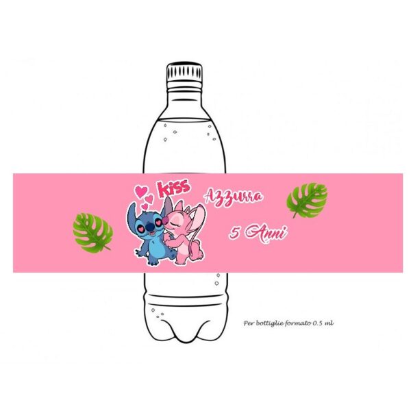 12 Etichette adesive per acqua Stitch Personalizzabili