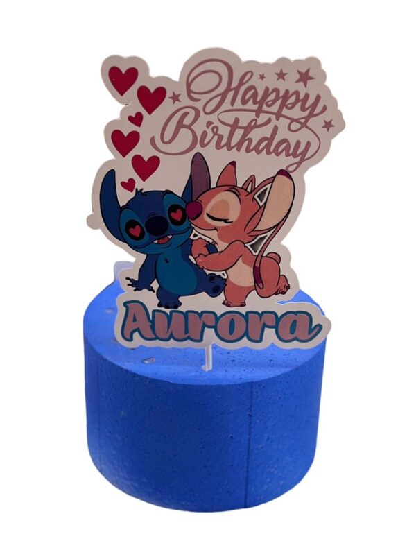 Cake Topper Stitch Personalizzabile