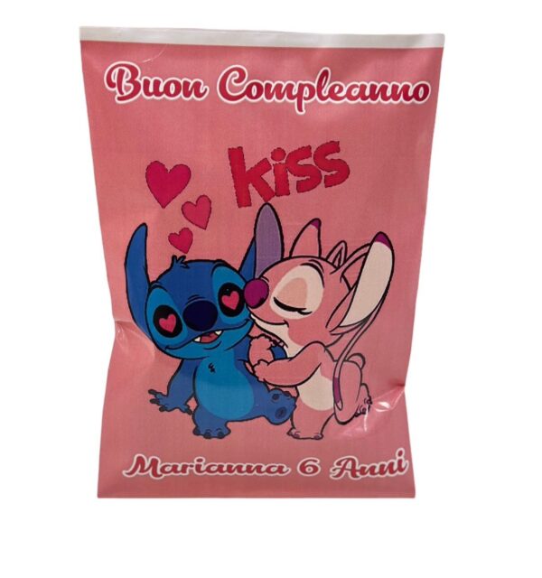 10 Bustine Di Patatine Stitch Personalizzabili