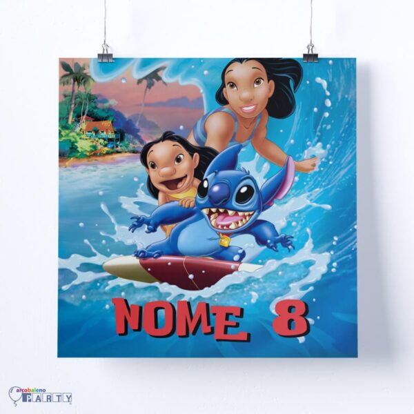 Poster Personalizzato Stitch 1x1mt