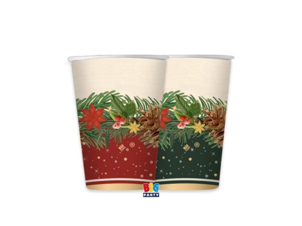 KIT 6 ospiti Natale mix Christmas Twinkle (6piatti piani -6 piatti dolce-6 bicchieri- 16 tovaglioli- 6 sottopiatti) - immagine 3