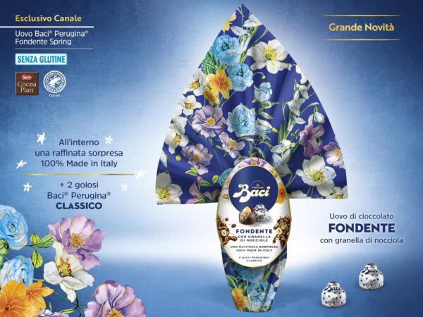 Baci Perugina Spring Flower Edition Uovo al Cioccolato fondente  con Granella di Nocciole 255gr
