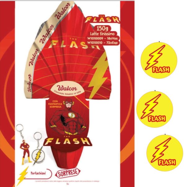 Uovo di Pasqua Flash con sorpresa e magnete in omaggio gr 150 Wlacor