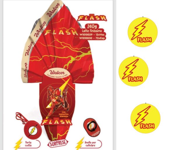 Uovo di Pasqua Flash con sorpresa e magnete in omaggio gr 240 Wlacor
