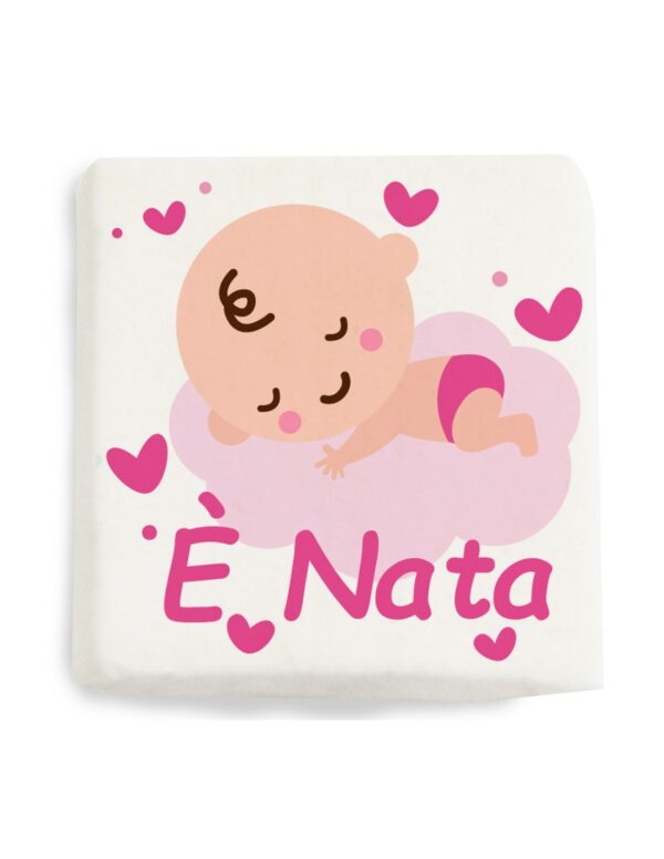 Marshmallow Quadrati con stampa E' Nata 20pz