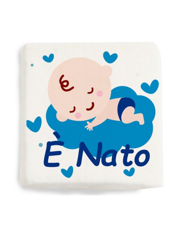 Marshmallow Quadrati con stampa E' Nato 20pz