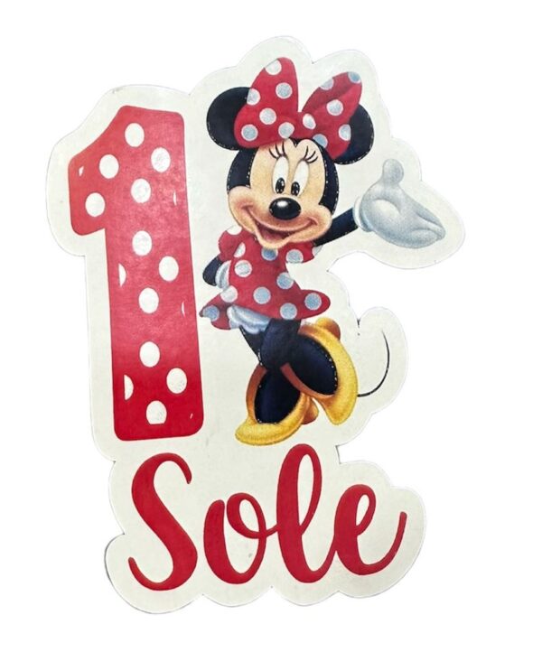 10 Magneti Minnie Personalizzabili Con Nome e Età