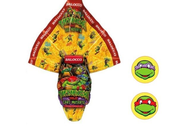 Balocco uovo di Pasqua cioccolato a latte  Tartarughe Ninja modello a scelta con o senza magnete gr 240 - immagine 2
