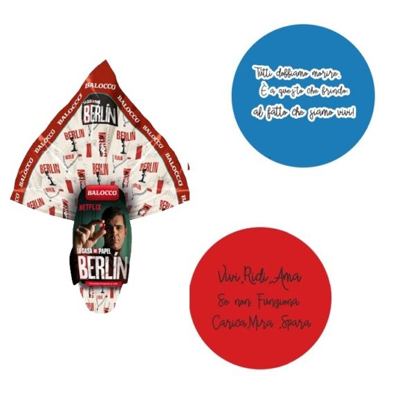 Balocco uovo di Pasqua cioccolato a  latte Berlino modello a scelta con o senza magnete gr 320 - immagine 2