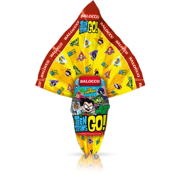 Balocco Uovo di Pasqua cioccolato a latte Teen Titans Go !