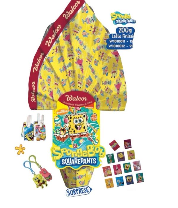 Uovo di Pasqua cioccolata a latte  Spongebob gr 150 con o senza magnete - immagine 2