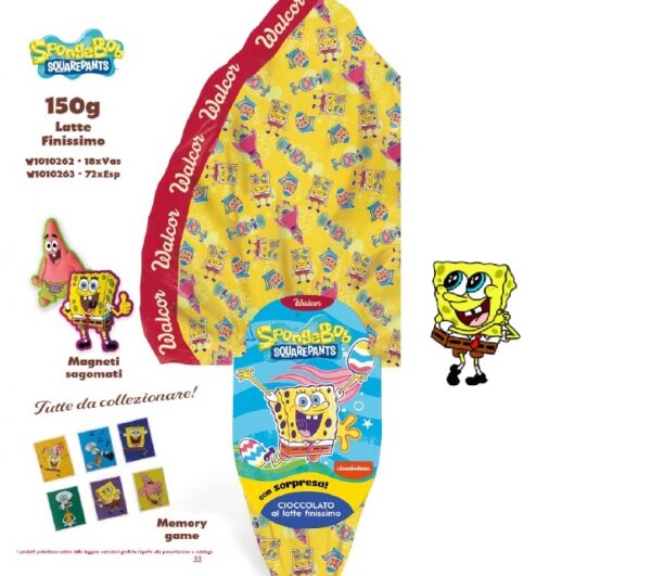 Uovo di Pasqua cioccolata a latte  Spongebob gr 150 con o senza magnete - immagine 3