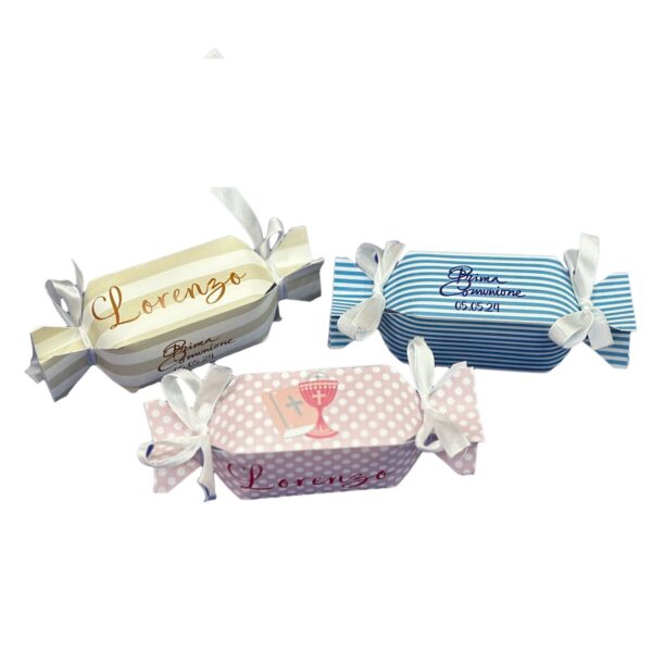 12 Scatole BonBon Prima Comunione Personalizzabili per confetti caramelle