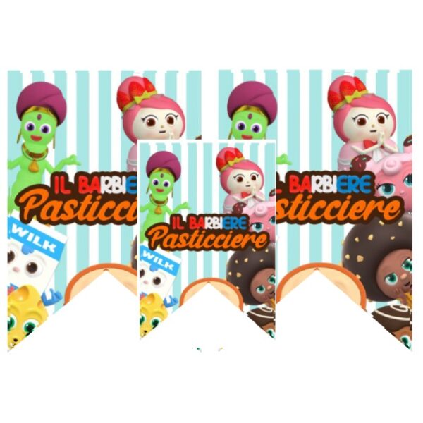 Festone sagomato Barbiere Pasticciere personalizzato