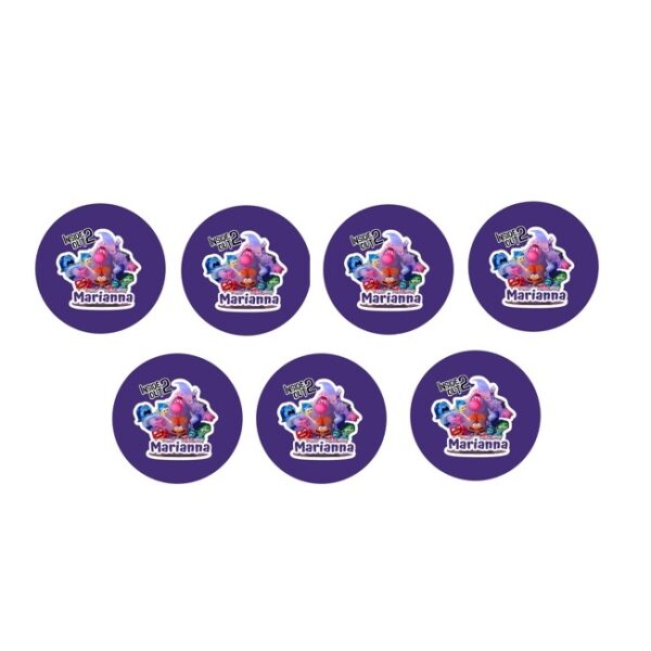 40 Bollini Adesivi Inside Out 2 Personalizzabili