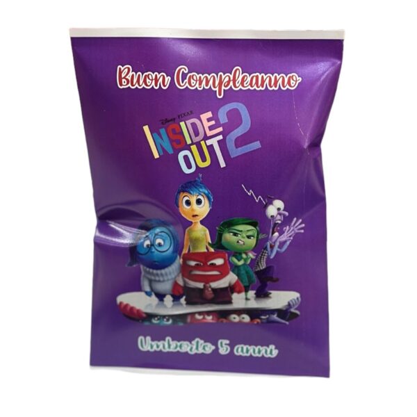 10 Bustine di Patatine Inside Out 2 Personalizzate