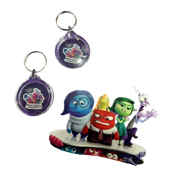 15 PORTACHIAVI INSIDE OUT 2 PERSONALIZZABILI