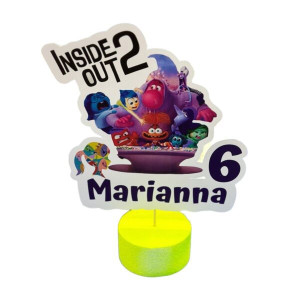 Cake topper in cartoncino Inside Out 2 Personalizzabile